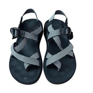 Chaco Z/Cloud 2 Sandals Women Black White Geometric Strappy Hiking SIZE 8
